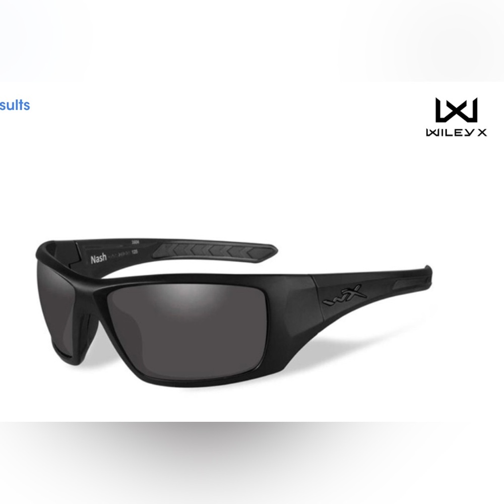 NIB Wiley X NASH Unisex Matte Black/Grey Lens Glasses